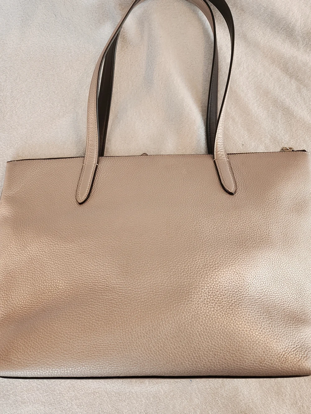 Coach Taylor Tote in metallic pebble leather Blush - Picture 5 of 7